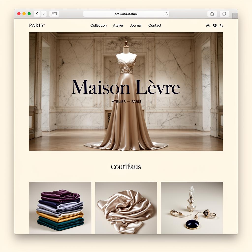 Maison Lèvre website mockup